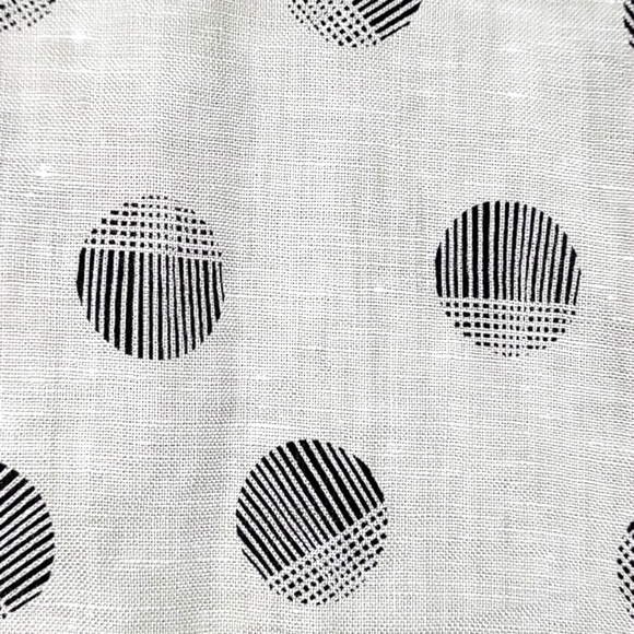 Habitat 100% Linen Loose button-down Long Sleeve Top Abstract Dot Print XL/XLL - Picture 5 of 13